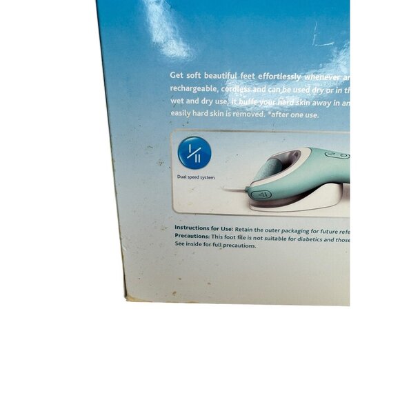 Amope Pedi Perfect Wet Dry Rechargeable Foot File With 5 Refill Roller Heads - Picture 4 of 7